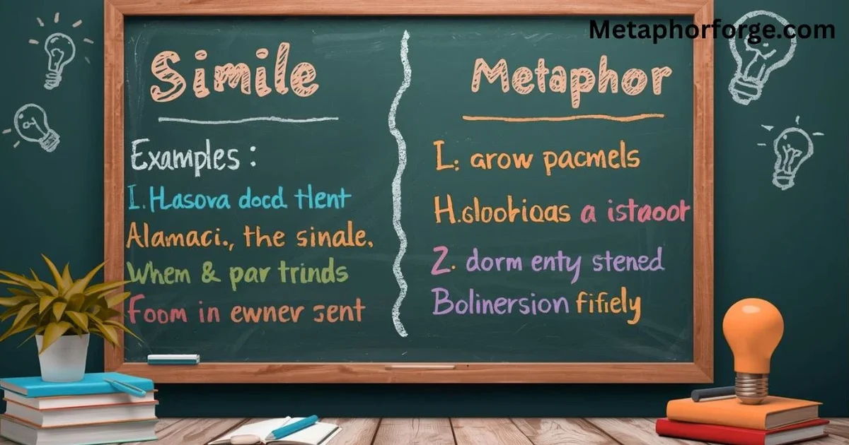Simile and Metaphor Difference