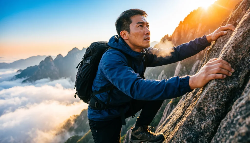 metaphors for hard work paying off illustration of climbing a mountain