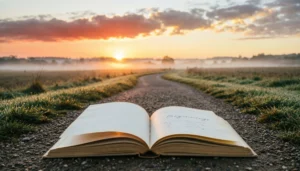 Metaphors for fresh beginnings illustrated with sunrise and open road