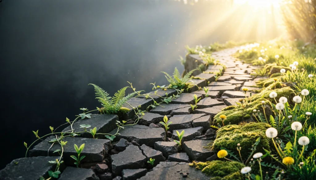 metaphors for recovery illustrated as a journey from struggle to healing