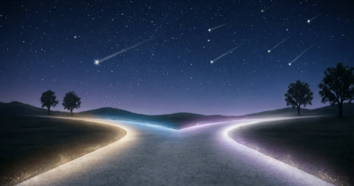 metaphors for destiny illustrated as paths and stars representing life choices