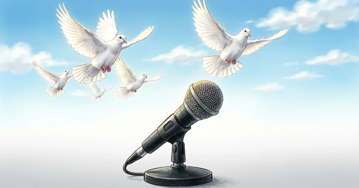 metaphors for freedom of speech illustrated with birds and open sky