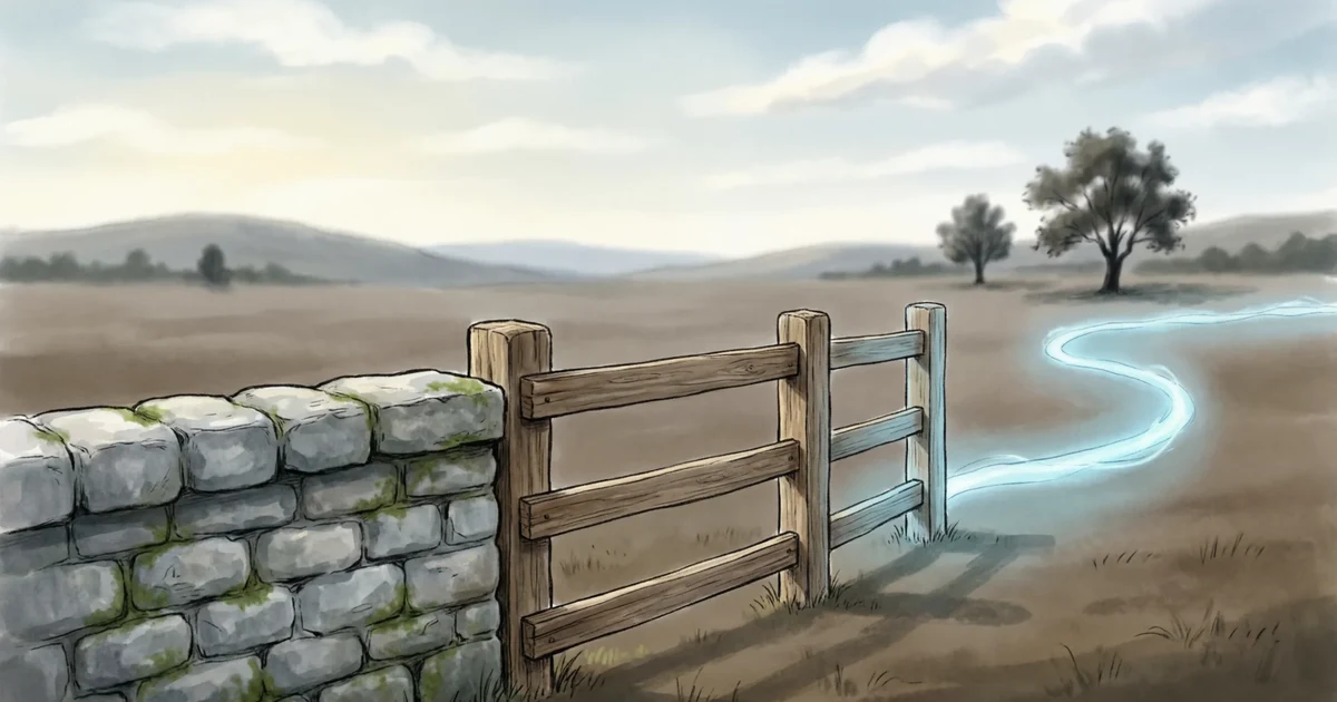 visual metaphors for boundaries showing walls fences and personal space separation