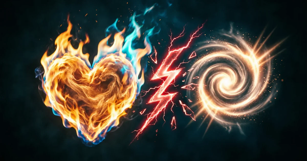 metaphors for fire illustrated with symbolic flames and emotions