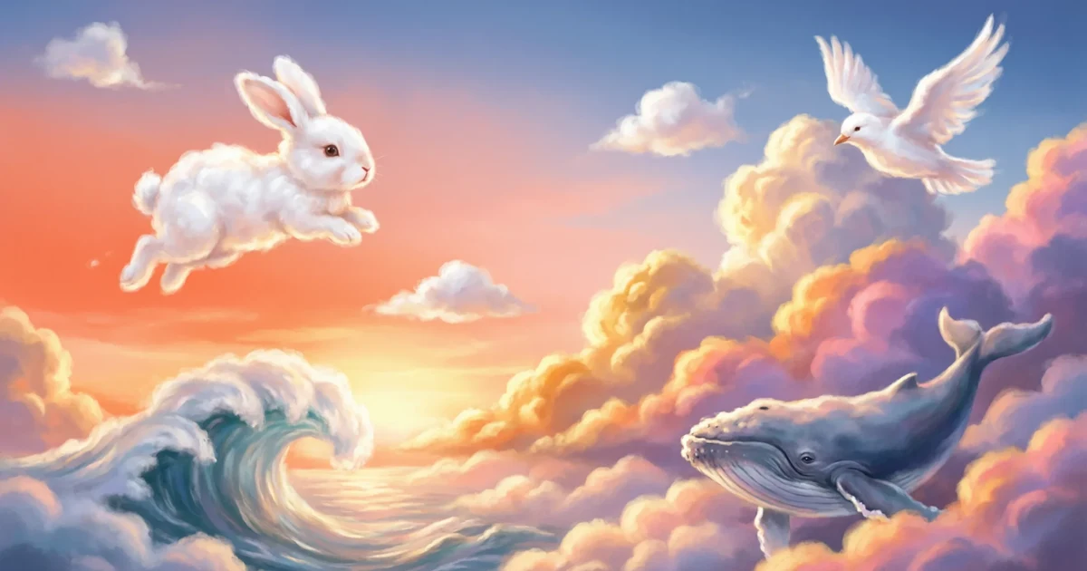 creative metaphors for clouds in a colorful sky