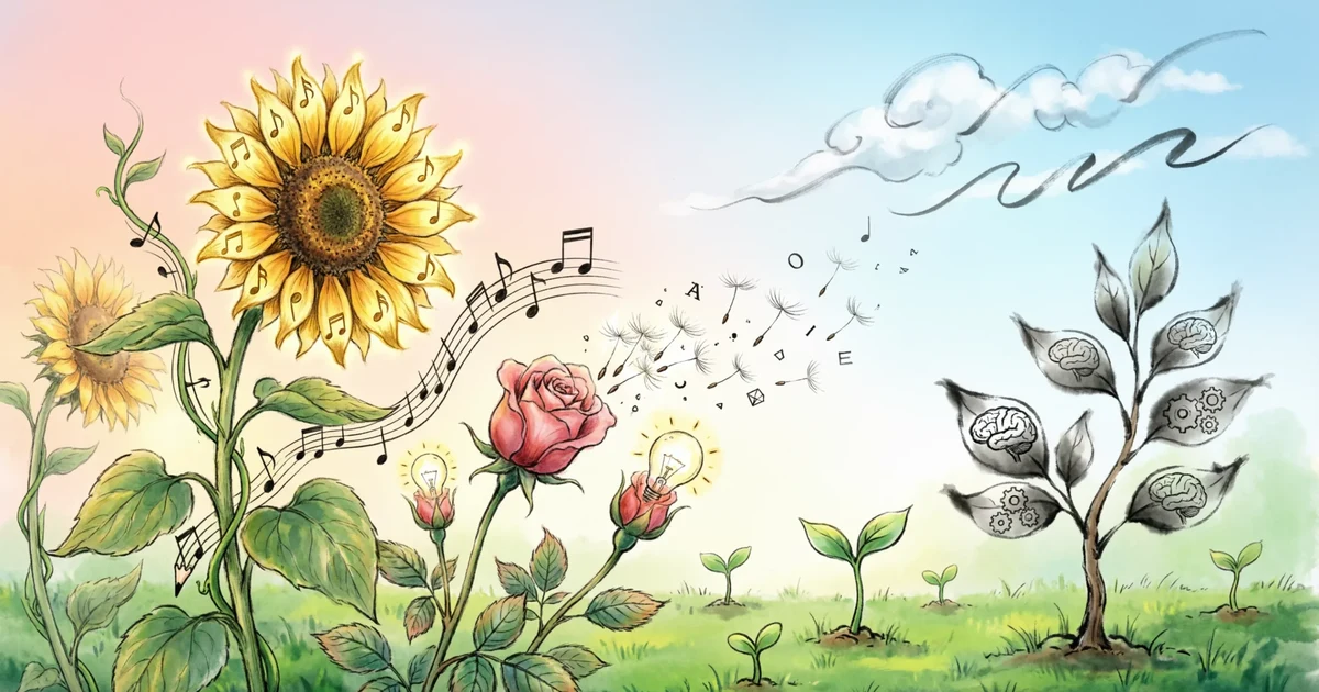 metaphors for gardens illustration showing growth and ideas