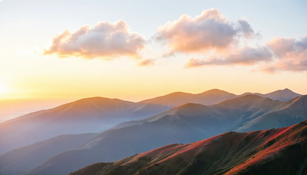 Beautiful sunrise with golden light symbolizing metaphors for the sun rising