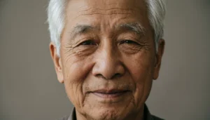 metaphors for wrinkles illustrated on an elderly face showing lines and expressions