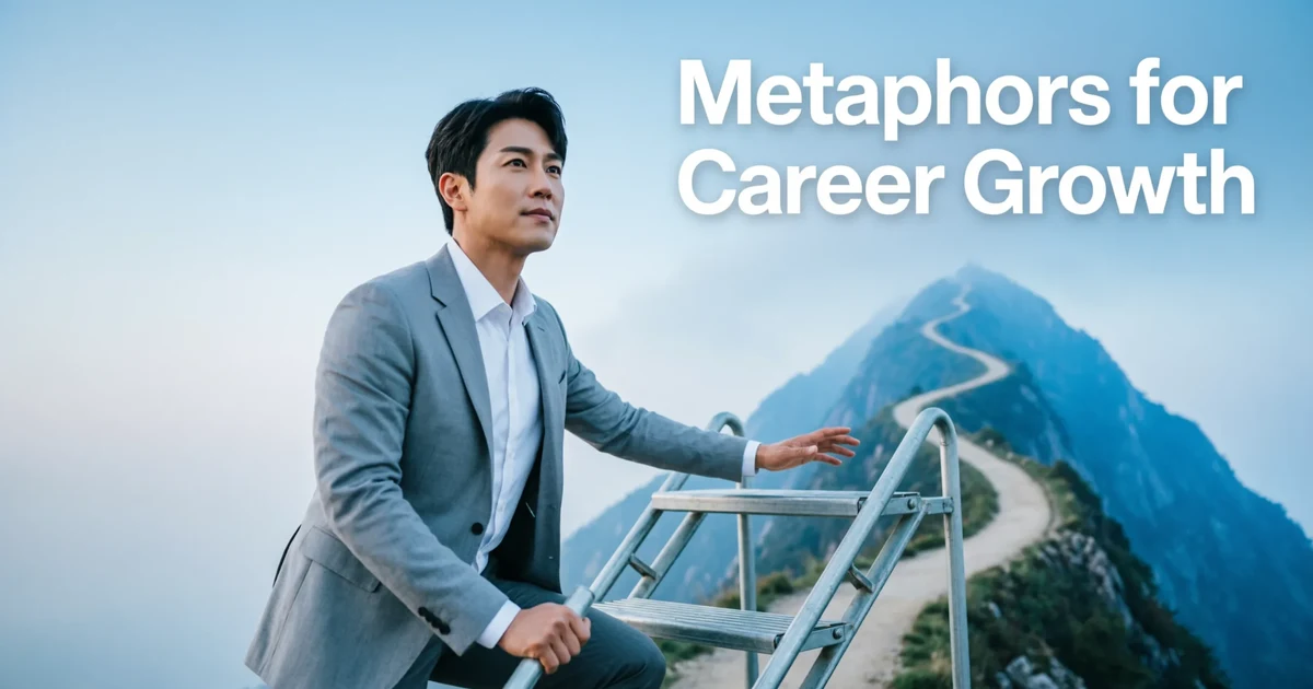 metaphors for career growth ladder and journey illustration