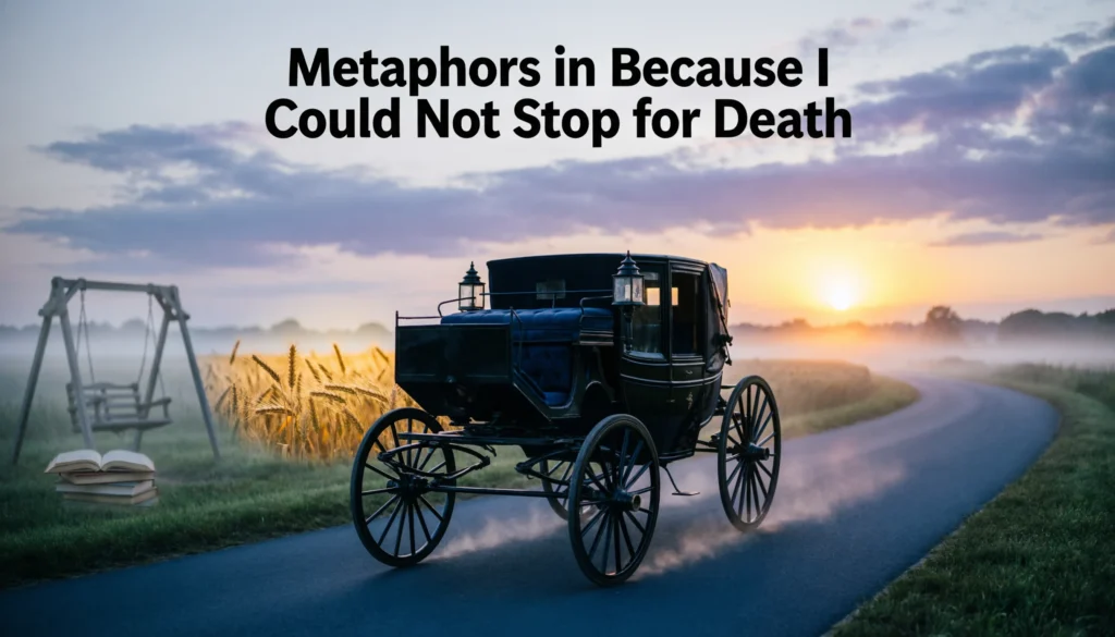 metaphors in because i could not stop for death