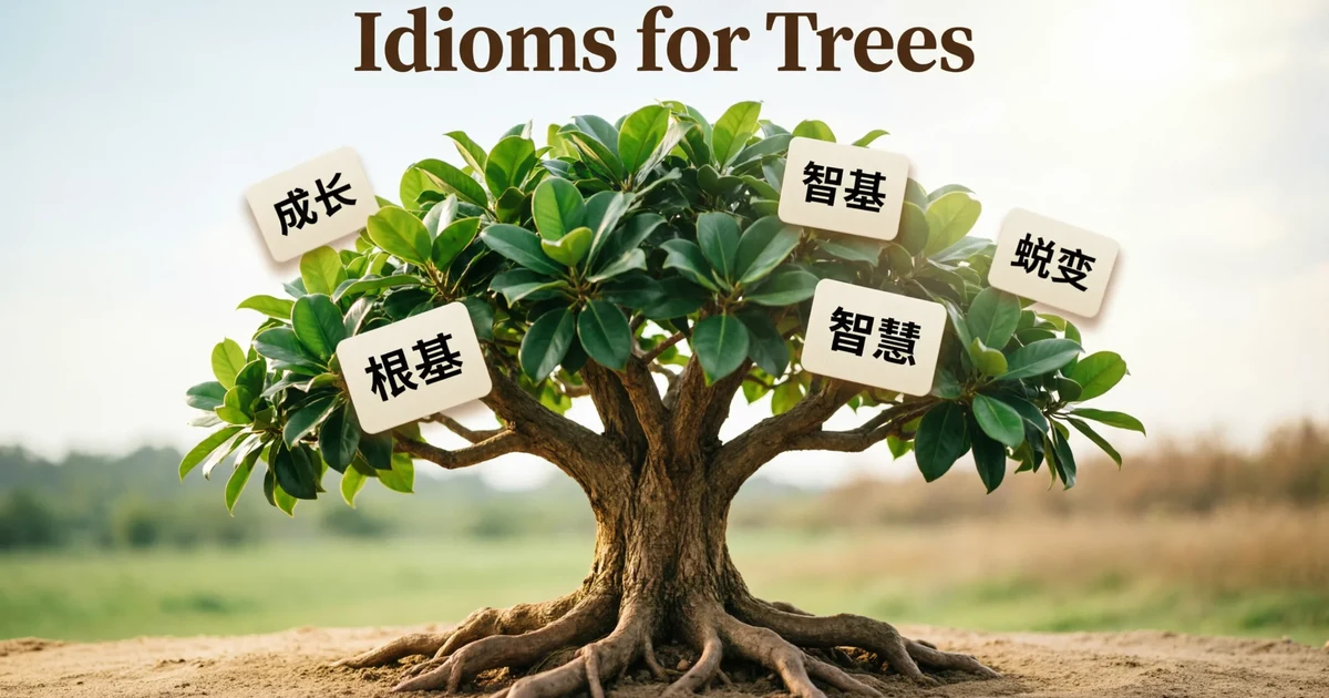 Idioms for trees explained with roots, branches, leaves, and examples for students and ESL learners.
