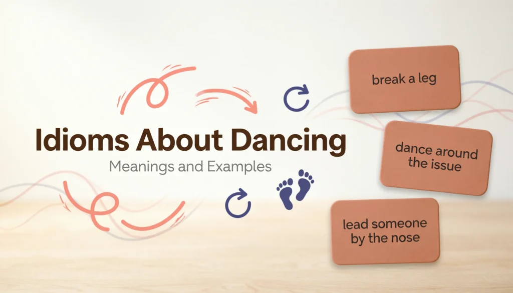 Idioms about dancing with meanings and examples for students and ESL learners