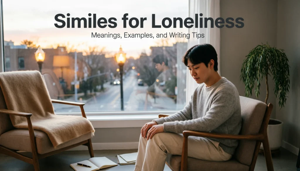Similes for loneliness with emotional writing examples