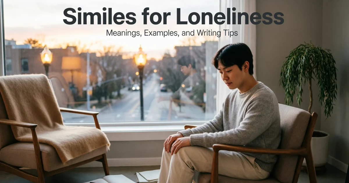 Similes for loneliness with emotional writing examples