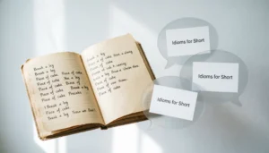 Idioms for short with examples and meanings for students, writers, and ESL learners