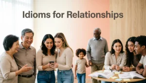 Idioms for relationships with meanings and examples for students, writers, and ESL learners