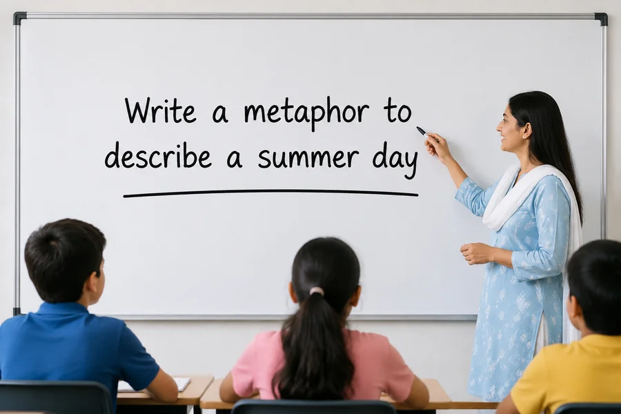 Write a Metaphor to Describe a Summer Day